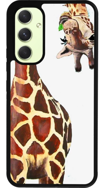 Samsung Galaxy A54 Case Hülle - Silikon schwarz Giraffe Fit