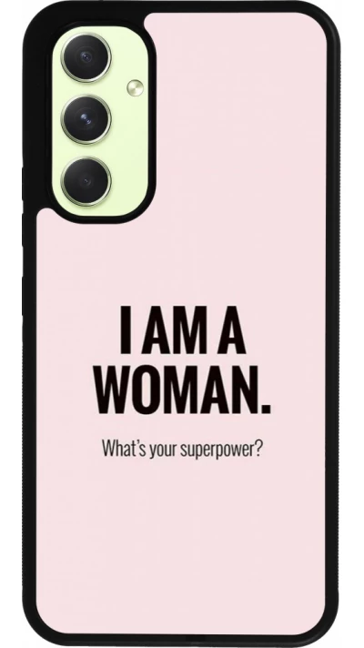 Coque Samsung Galaxy A54 5G - Silicone rigide noir I am a woman