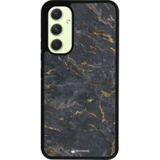 Samsung Galaxy A54 Case Hülle - Silikon schwarz Grey Gold Marble