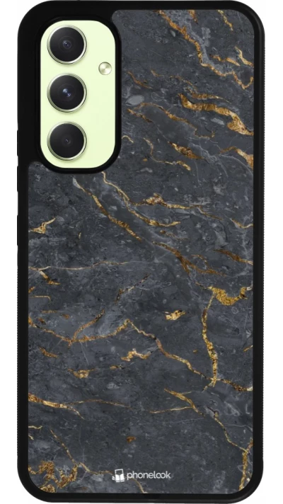 Samsung Galaxy A54 Case Hülle - Silikon schwarz Grey Gold Marble