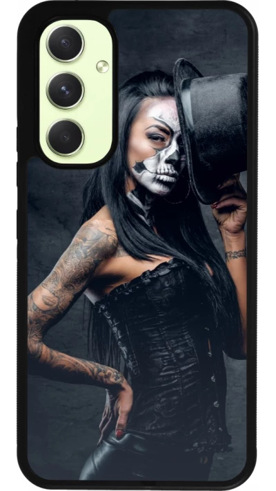 Coque Samsung Galaxy A54 5G - Silicone rigide noir Halloween 22 Tattooed Girl