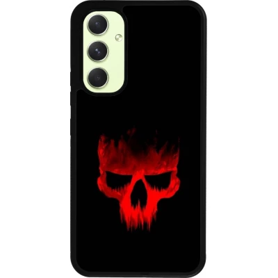 Coque Samsung Galaxy A54 5G - Silicone rigide noir Halloween 2023 scary skull