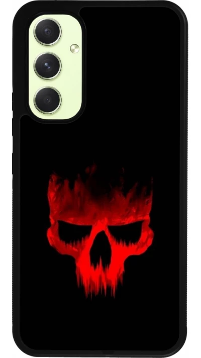 Samsung Galaxy A54 Case Hülle - Silikon schwarz Halloween 2023 scary skull