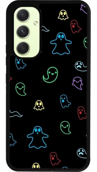 Samsung Galaxy A54 Case Hülle - Silikon schwarz Halloween 2024 colorful ghosts