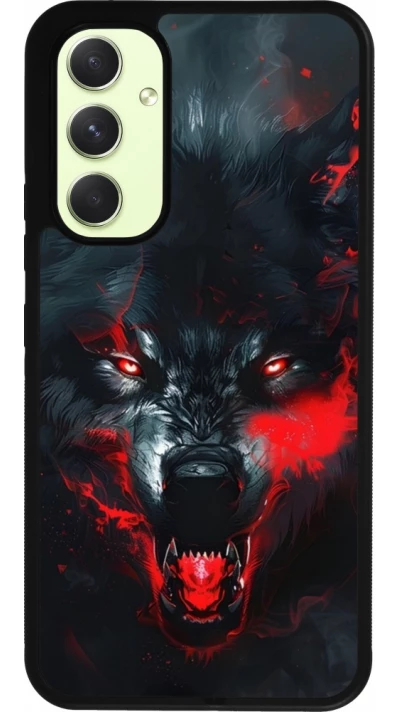 Samsung Galaxy A54 Case Hülle - Silikon schwarz Halloween 2024 mad werewolf