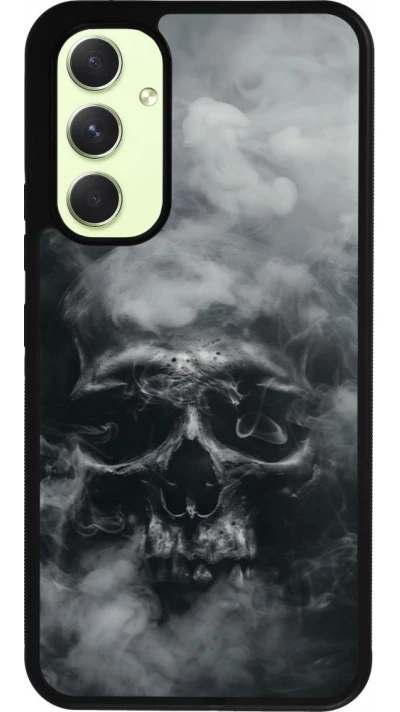 Samsung Galaxy A54 Case Hülle - Silikon schwarz Halloween 2024 smoky skull