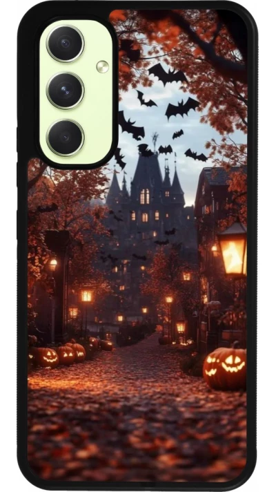 Samsung Galaxy A54 Case Hülle - Silikon schwarz Halloween 2025 Haunted house
