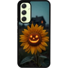 Coque Samsung Galaxy A54 5G - Silicone rigide noir Halloween 2026 Evil Sunflower