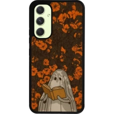 Coque Samsung Galaxy A54 5G - Silicone rigide noir Halloween 2026 Ghost reading