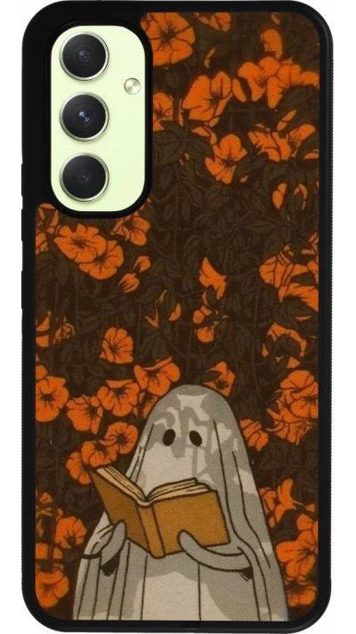 Coque Samsung Galaxy A54 5G - Silicone rigide noir Halloween 2026 Ghost reading