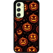 Coque Samsung Galaxy A54 5G - Silicone rigide noir Halloween 2026 Pattern Pumpkins