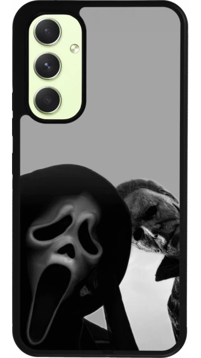 Coque Samsung Galaxy A54 5G - Silicone rigide noir Halloween 2026 Scream and Michael Myers