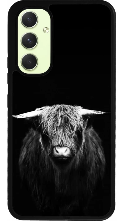 Coque Samsung Galaxy A54 5G - Silicone rigide noir Highland calf black