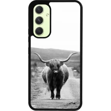 Coque Samsung Galaxy A54 5G - Silicone rigide noir Highland cattle