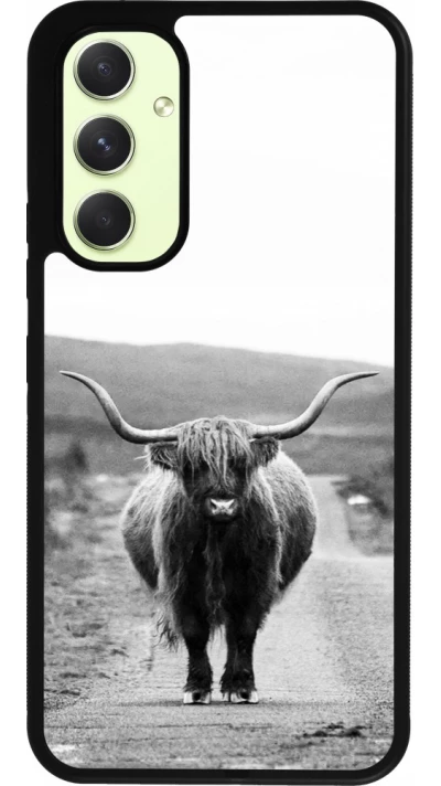 Coque Samsung Galaxy A54 5G - Silicone rigide noir Highland cattle