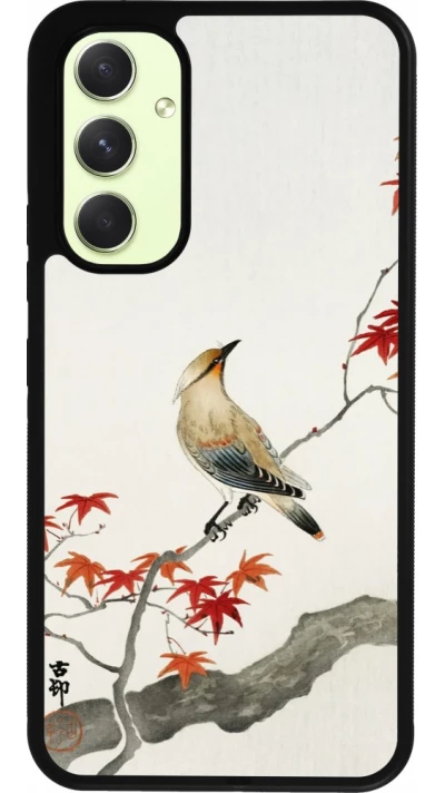Coque Samsung Galaxy A54 5G - Silicone rigide noir Japanese Bird