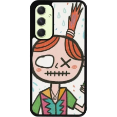 Samsung Galaxy A54 Case Hülle - Silikon schwarz Little Girl Sketch