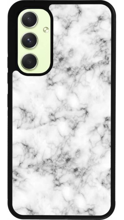 Coque Samsung Galaxy A54 5G - Silicone rigide noir Marble 01