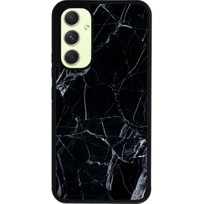 Samsung Galaxy A54 Case Hülle - Silikon schwarz Marble Black 01