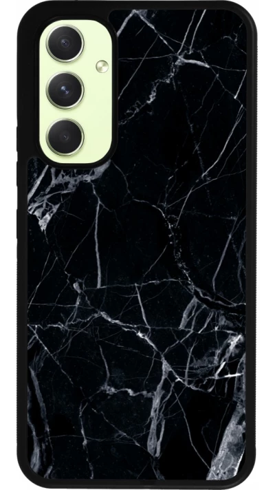 Coque Samsung Galaxy A54 5G - Silicone rigide noir Marble Black 01