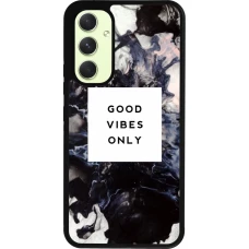 Coque Samsung Galaxy A54 5G - Silicone rigide noir Marble Good Vibes Only