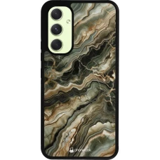 Samsung Galaxy A54 Case Hülle - Silikon schwarz Oliv Marmor