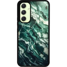 Samsung Galaxy A54 Case Hülle - Silikon schwarz Majestätischer grüner Marmor