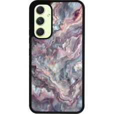 Samsung Galaxy A54 Case Hülle - Silikon schwarz Violetter silberner Marmor