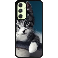 Samsung Galaxy A54 Case Hülle - Silikon schwarz Meow 23