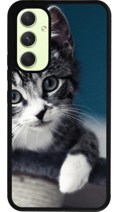 Coque Samsung Galaxy A54 5G - Silicone rigide noir Meow 23
