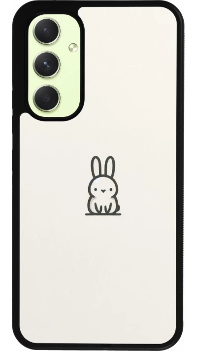 Coque Samsung Galaxy A54 5G - Silicone rigide noir Minimal bunny cutie