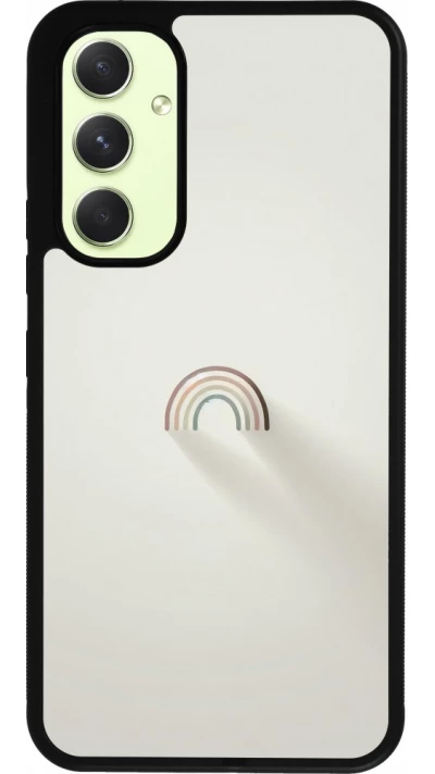 Coque Samsung Galaxy A54 5G - Silicone rigide noir Mini Rainbow Minimal
