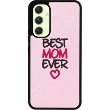 Coque Samsung Galaxy A54 5G - Silicone rigide noir Mom 2023 best Mom ever pink