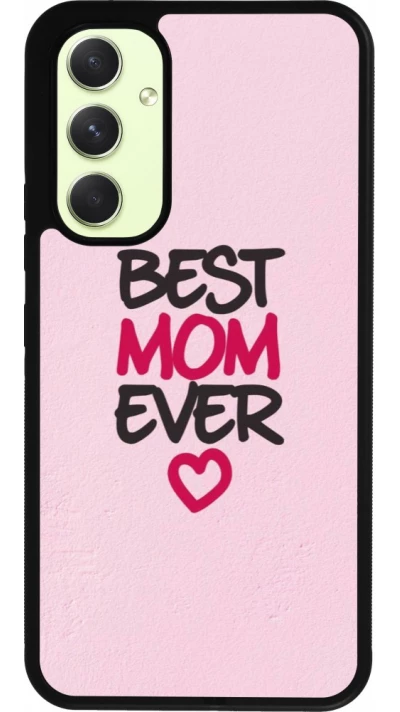 Coque Samsung Galaxy A54 5G - Silicone rigide noir Mom 2023 best Mom ever pink