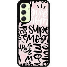 Samsung Galaxy A54 Case Hülle - Silikon schwarz Mom 2024 Super mom