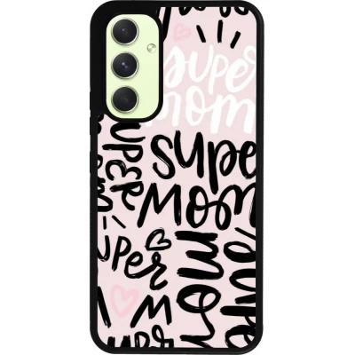 Samsung Galaxy A54 Case Hülle - Silikon schwarz Mom 2024 Super mom
