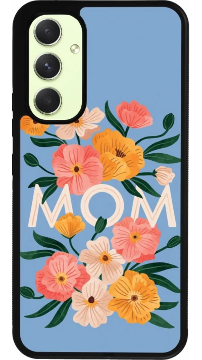 Coque Samsung Galaxy A54 5G - Silicone rigide noir Mom 2026 Flowers