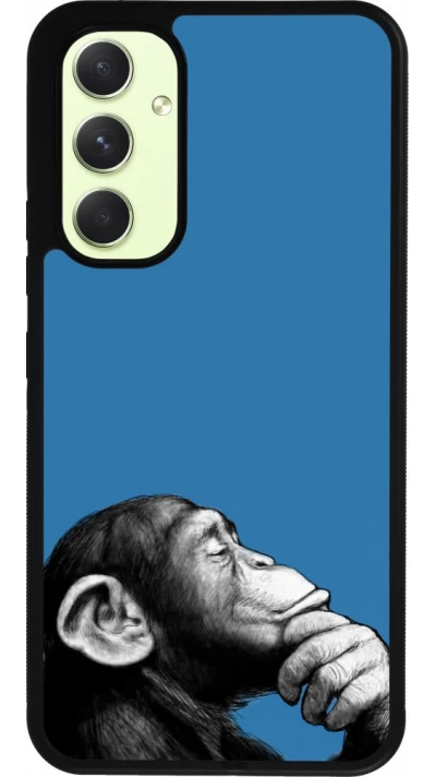 Coque Samsung Galaxy A54 5G - Silicone rigide noir Monkey Pop Art