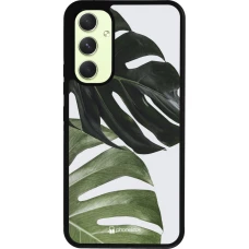 Coque Samsung Galaxy A54 5G - Silicone rigide noir Monstera Plant