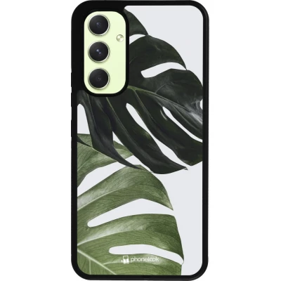 Coque Samsung Galaxy A54 5G - Silicone rigide noir Monstera Plant