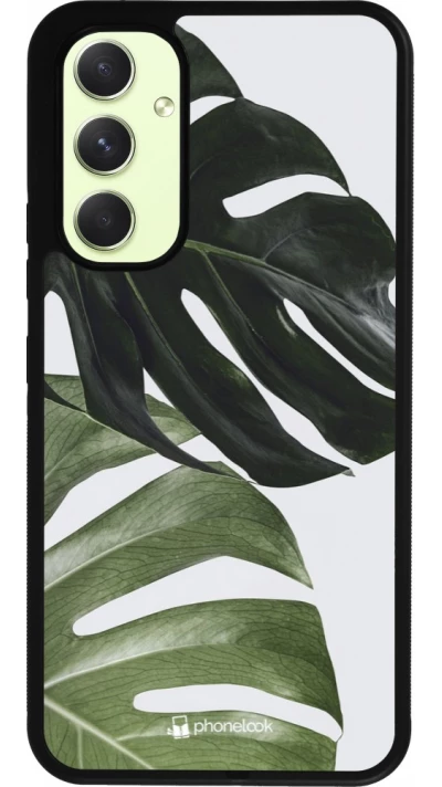 Coque Samsung Galaxy A54 5G - Silicone rigide noir Monstera Plant