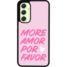 Samsung Galaxy A54 Case Hülle - Silikon schwarz More amor porfavor