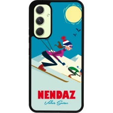 Coque Samsung Galaxy A54 5G - Silicone rigide noir Nendaz Ski Downhill