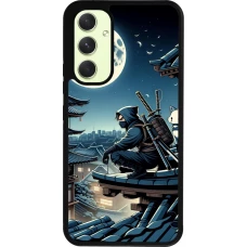 Samsung Galaxy A54 Case Hülle - Silikon schwarz Ninja unter dem Mond