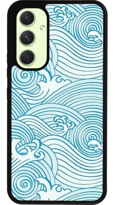 Coque Samsung Galaxy A54 5G - Silicone rigide noir Ocean Waves