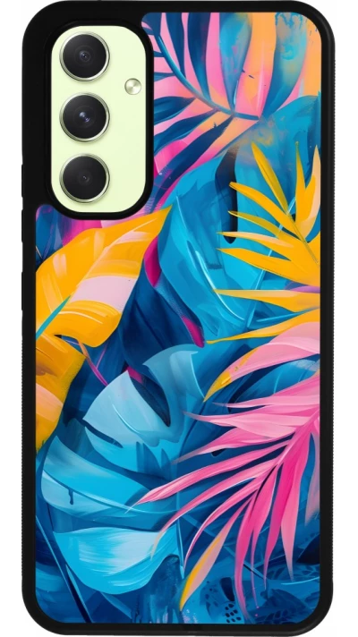 Coque Samsung Galaxy A54 5G - Silicone rigide noir Palms Blue
