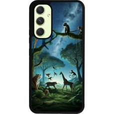 Samsung Galaxy A54 Case Hülle - Silikon schwarz Paradies der exotischen Tiere