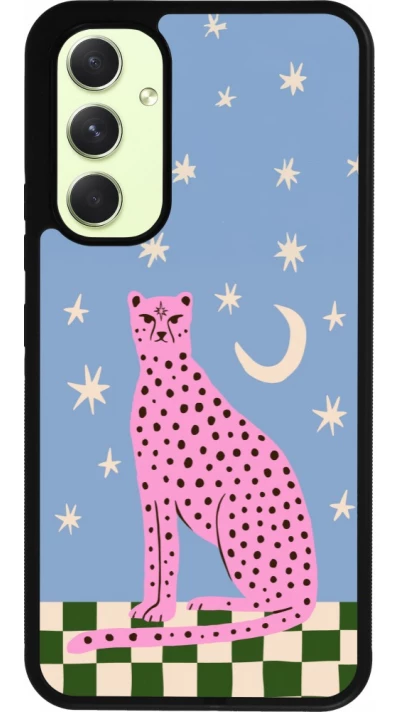 Coque Samsung Galaxy A54 5G - Silicone rigide noir Pink leopard with stars 2026