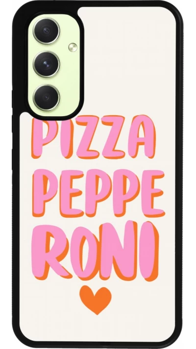 Coque Samsung Galaxy A54 5G - Silicone rigide noir Pizza pepperoni 2026