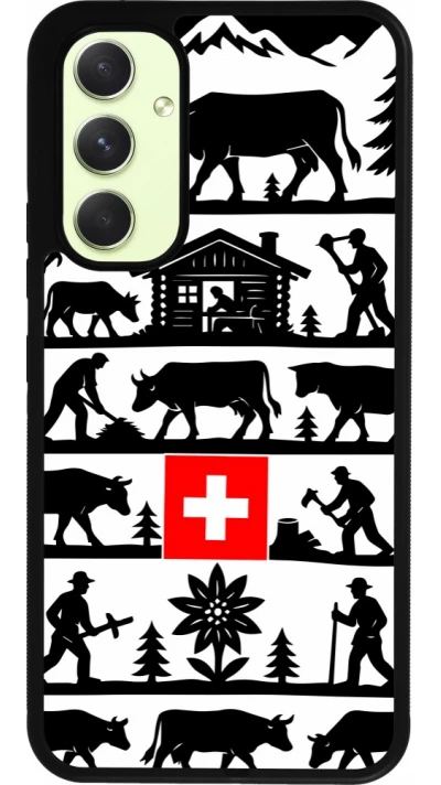 Coque Samsung Galaxy A54 5G - Silicone rigide noir Poya Suisse 1